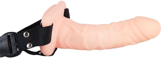 You2Toys Easy Rider Vibrating Strap-On Harness με Dildo 16.5cm και Δόνηση στο χρώμα του δέρματος