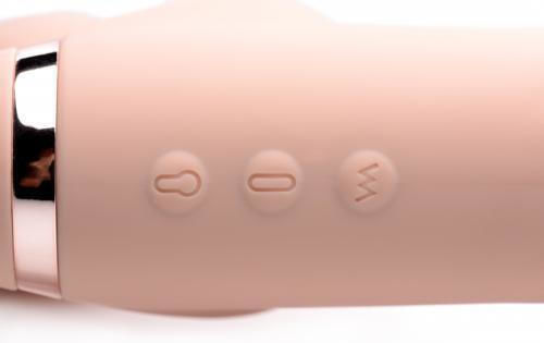 Strap U Ergo-Fit Twist Trägerlos Strap On mit Dildo 23.8cm mit Vibration in Farbe Light