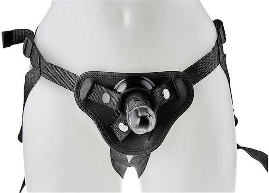 Dream Toys Blaze Harness With Dildo Harness με Dildo 13cm σε Μαύρο Χρώμα