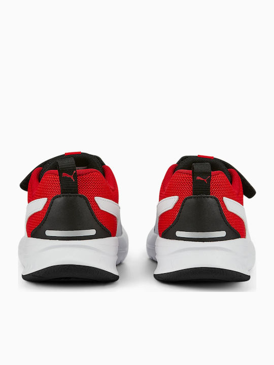 Evolve Run Mesh Kids Sports Shoes Running with Hoop & Loop Closure Black