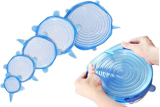 Factory Lid for Storage Container made of Silicone in Blue Color 1447 6pcs