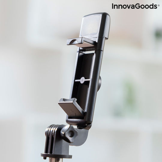 InnovaGoods Tridiex Selfie Stick Cell Phone Tripod Bluetooth with Lighting Black