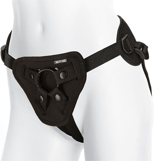 Vac U Lock Supreme Harness With Vibrating Plug Harness with Vibration in Black Color