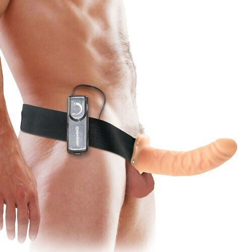 Pipedream Fetish Fantasy Series Vibrating Hollow Strap-On Harness with Dildo 20cm and Vibration in skin color