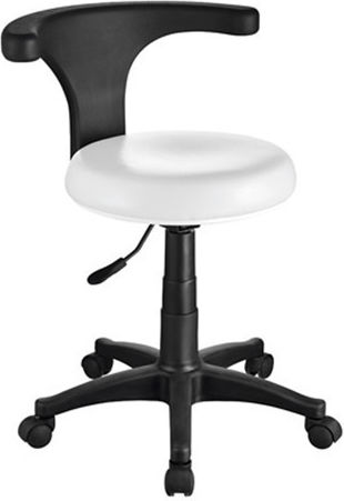 Weelko Medical Stool with Backrest White 01316-1