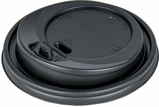 Intertan Deckel für Einwegbecher Schluck-Deckel TG374870 in Schwarz Farbe (100Stück)