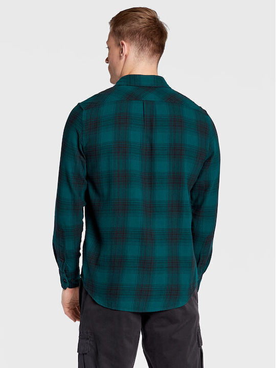 Lee Men's Shirt Long Sleeve Checked Green