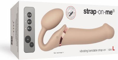 Strap On Me Strapless Vibrating Strap On Dildo Size L with Dildo Flesh