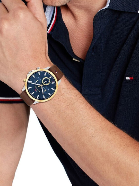 Tommy Hilfiger Ryder Ρολόι Μπαταρίας με Δερμάτινο Λουράκι Tommy Hilfiger Ryder Ρολόι Μπαταρίας με Δερμάτινο Λουράκι