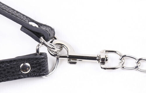 Naughty Toys Cock Ring Schwanz Leder Black