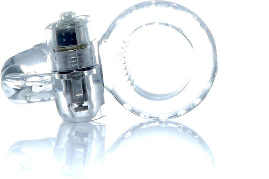 Boss Series Met Rabbit Vibrating Cock Ring Clear