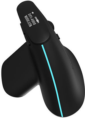Delux MV6 Безжичен Ергономичен Vertical Мишка Черен
