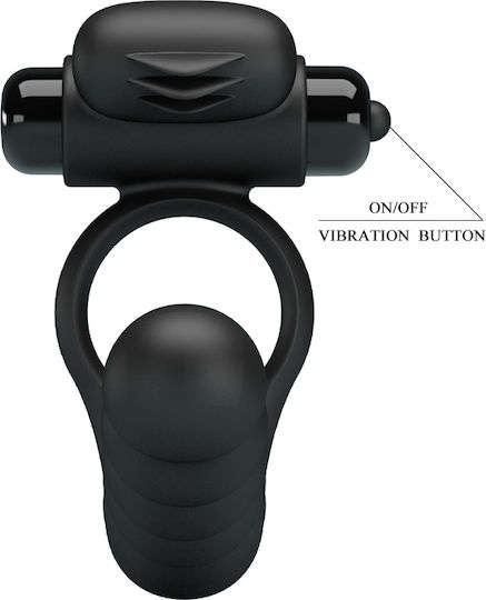 Pretty Love Hercules Vibrating Cockring Black