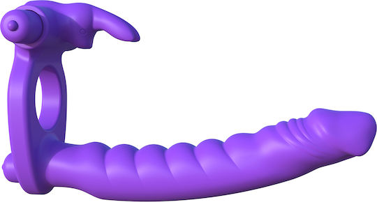 Pipedream Fantasy C-Ringz Double Penetrator Rabbit Vibrating Cock Ring Schwanz Silikon Lila