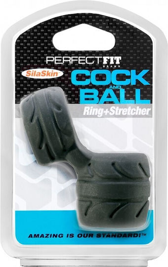 Perfect Fit Brand Silaskin Cock & Ball Ring Black