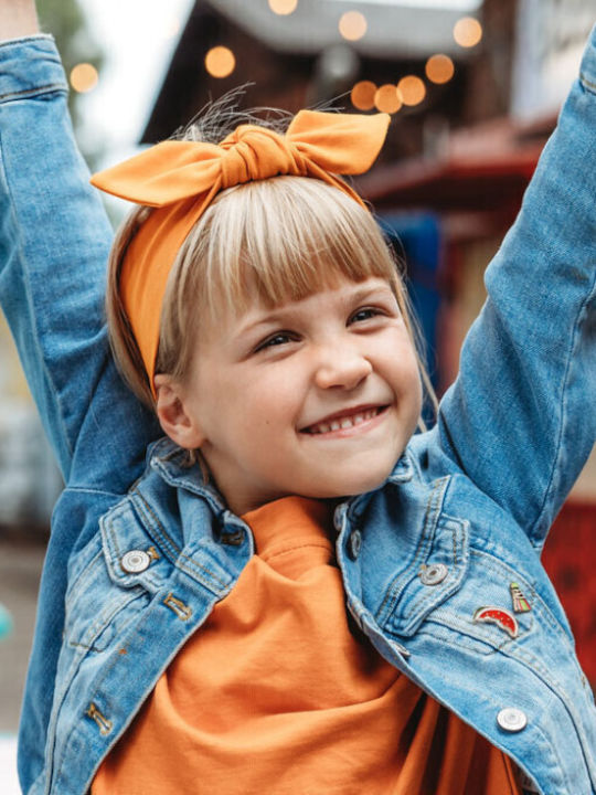 Ul & Ka Kinder Haarband in Orange Farbe