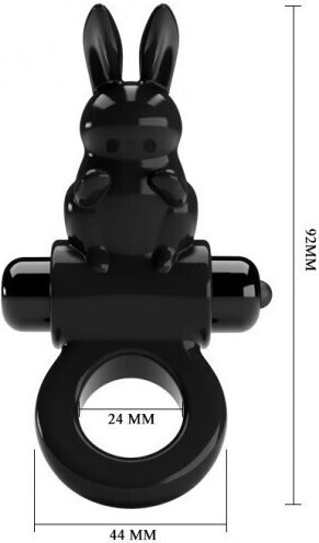 Pretty Love Exciting Ring Vibrating Cockring Black