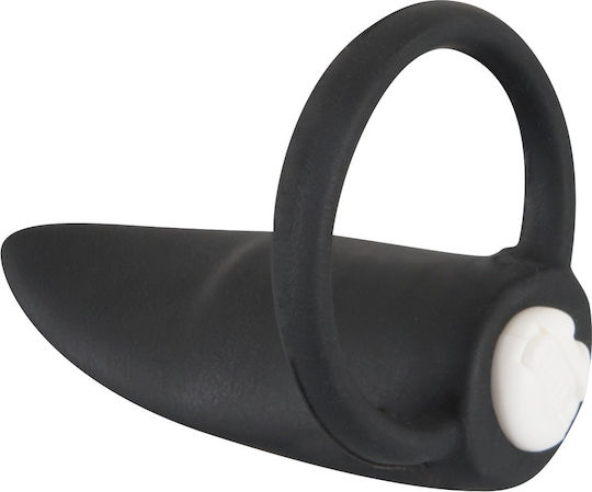 You2Toys Black Velvet Vibrating Cock Ring Cock Negru