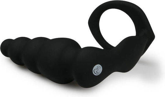 Easytoys Cock Ring with Ribbed Anal Plug