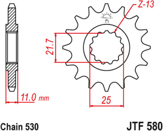 JT Sprockets Front Sprocket 2004-2009 (16-46) for Yamaha FZ6 Fazer