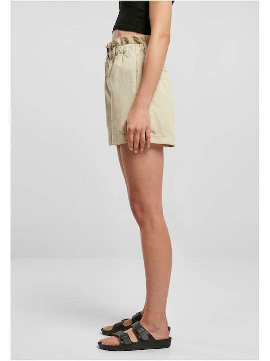 Women's High-waisted Shorts Beige