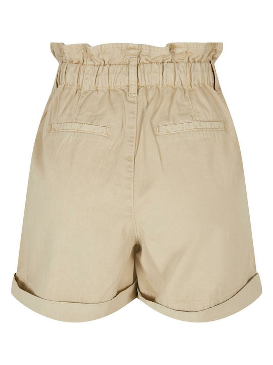 Women's High-waisted Shorts Beige