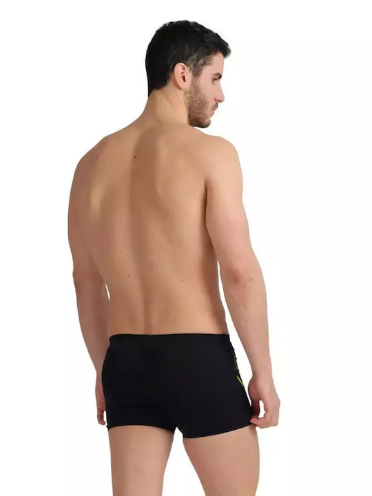 Arena Men's Swimwear Shorts Black/Green Freeze with Patterns