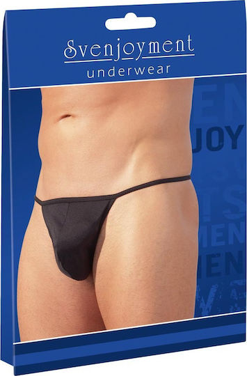 Svenjoyment Underwear Men's Mini String Ανδρικό Sexy String Μαύρο