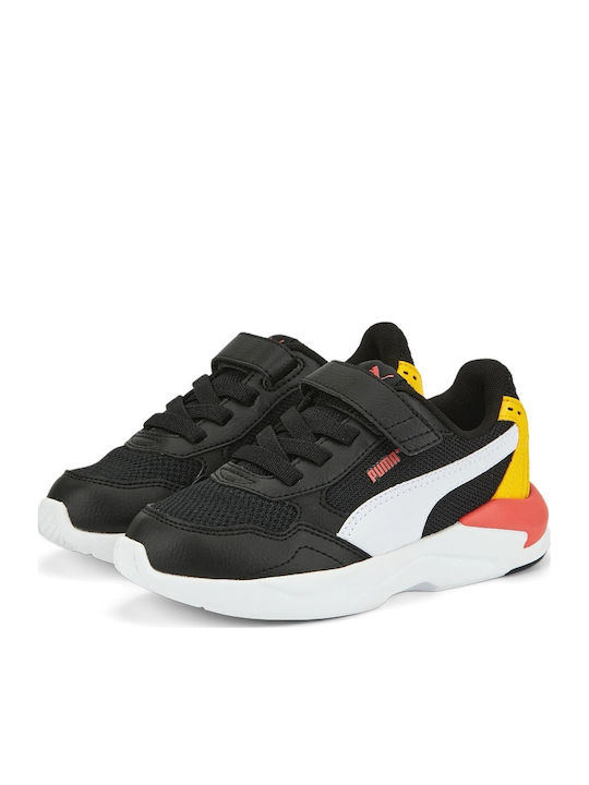 X-Ray Kids Sports Shoes Running with Hoop & Loop Closure Black