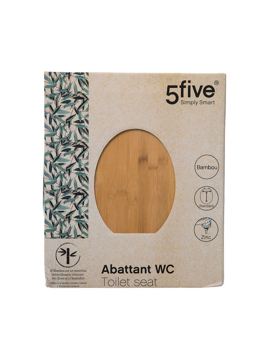 5Five Wooden Toilet Seat Brown F-V Bamboo 43cm