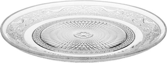Plate Desert Glass Transparent with Diameter 20cm