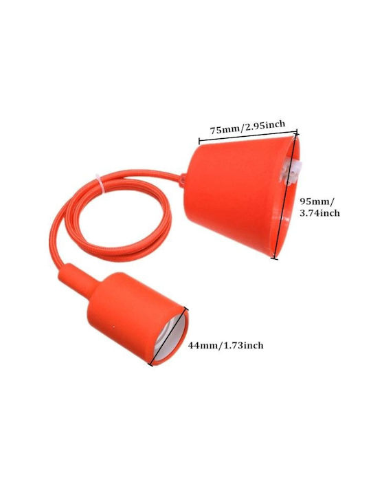 Pendant Light Single-Light for Socket E27 Orange