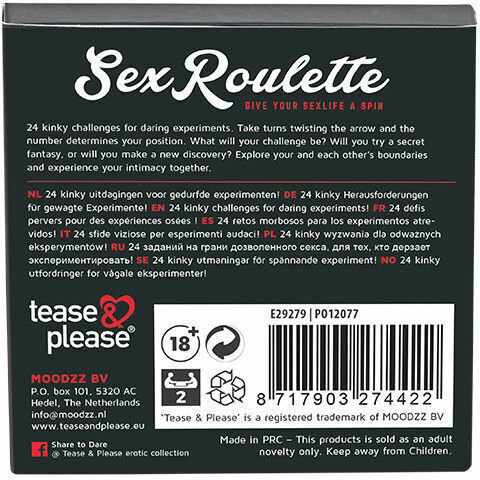 Tease & Please Sex Roulette Ερωτικό Επιτραπέζιο Παιχνίδι