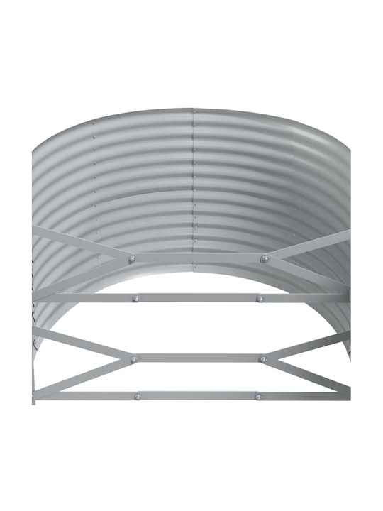 vidaXL Метална Кутия За Саксии Сив 507x100x68см