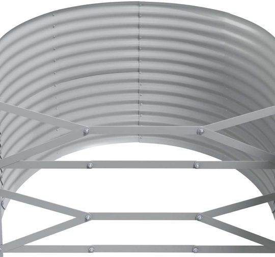 vidaXL Metallischer Grauer Blumenkasten 507x100x68cm