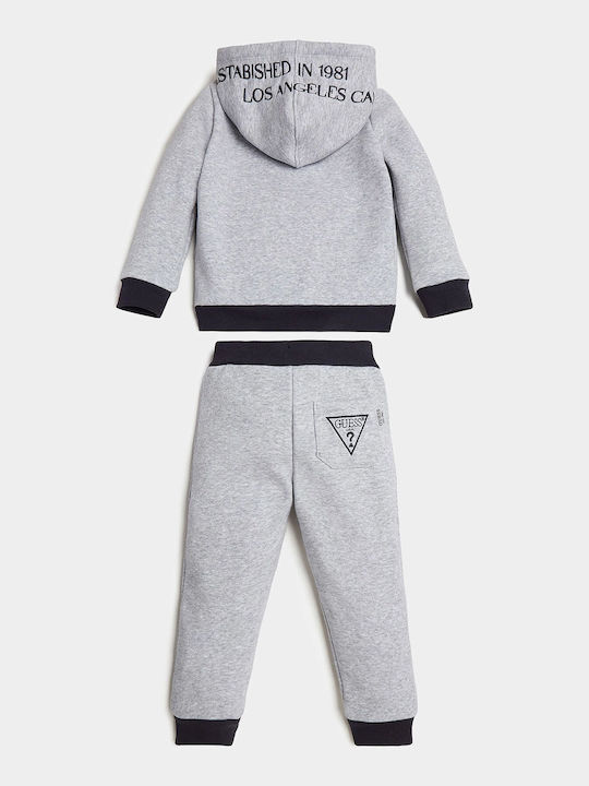 Guess Kids Sweatpants Set Gray 2pcs