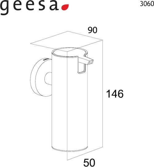 Geesa Дозатор от Неръждаема стомана Сребрист 125мл