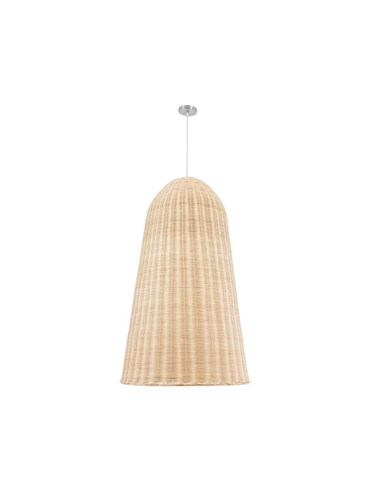 GloboStar Farol Κρεμαστό Φωτιστικό Μπεζ LED Boho Πλέγμα 60εκ.