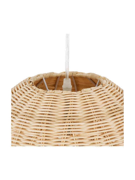 GloboStar Farol Κρεμαστό Φωτιστικό Μπεζ LED Boho Πλέγμα 60εκ.