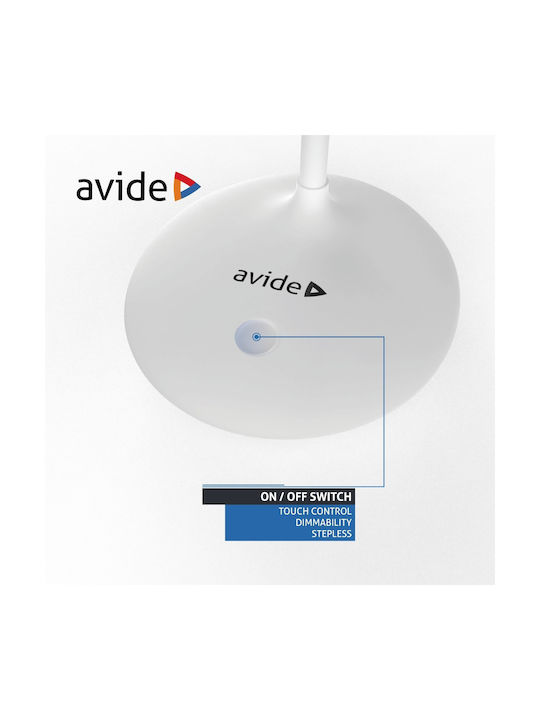 Avide ABLDL-MIN-4W Rechargeable LED Office Lamp with Flexible Arm in White Color