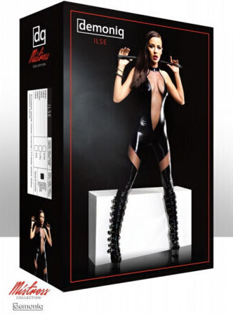 Demoniq Ilse Olosomi Forma Erotischer Catsuit Schwarze