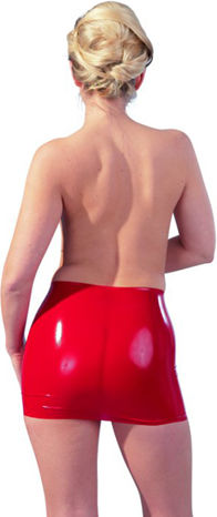 LateX Latex Mini Skirt Φούστα Λάτεξ Red