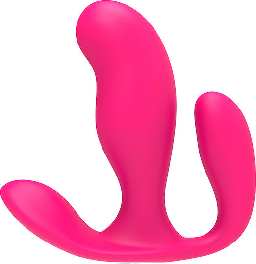 Boss Of Toys Wish Pink Double Vibrator with Remote Control 8.2cm Pink