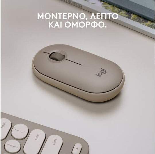 Logitech Pebble M350 Безжична Мишка Пясъчен