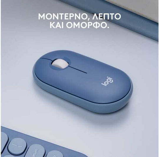 Logitech Pebble M350 Ασύρματο Ποντίκι Blueberry