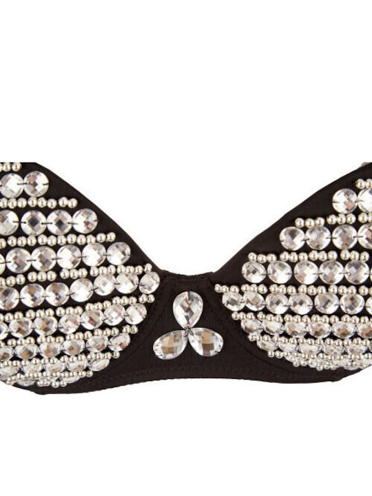 Cottelli Collection Gittery Bra Sexy Σουτιέν Ασημί