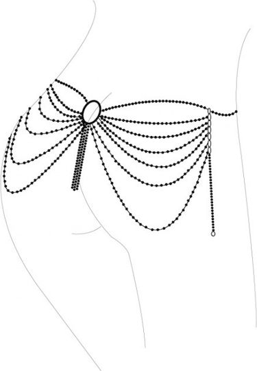 Bijoux Indiscrets Magnifique Metallic Waist Chain Sexy Κόσμημα Ασημί