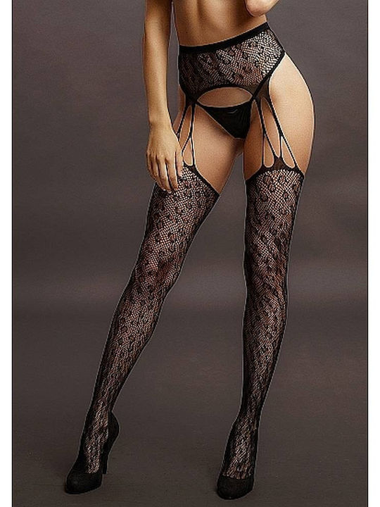 Shots Le Desir Strümpfe Leopard Strumpfhose Sexy Strumpfhose Schwarz