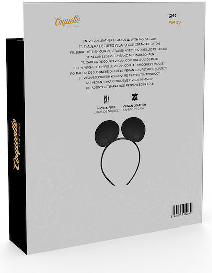 Coquette Chic Desire Headband With Mouse Ears Sexy Στέκα Μαύρη