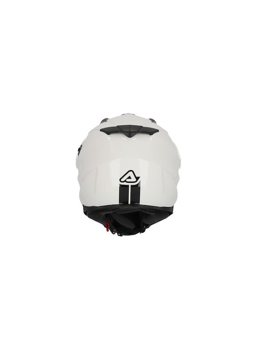 Acerbis Flip FS-606 White Motorcycle Helmet On-Off ECE 22.06 with Sun Visor
